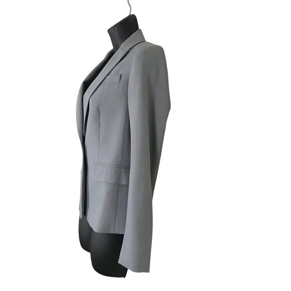 Theory Grey One Button Two Front Pockets Blazer Size 0 - Picture 4 of 7